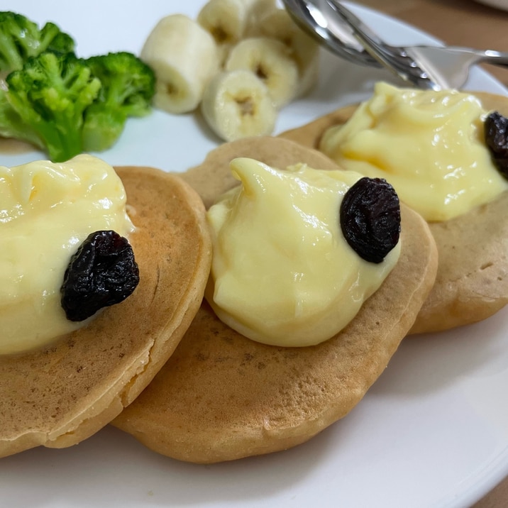 米粉と豆腐ときな粉のパンケーキ